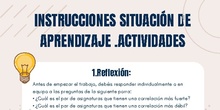Instrucciones actividades situación aprendizaje