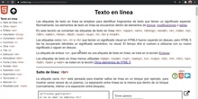 HTML Texto en línea