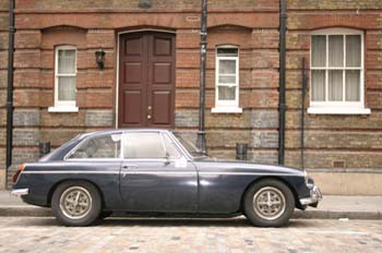 Coche MG de los años setenta