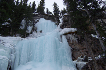 Cascada helada, Lago Louise, Parque Nacional Banff