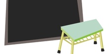 Pizarra y mesa