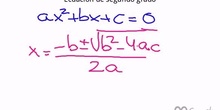 Resolución de la ecuación de segundo grado