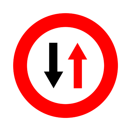 Prioridad al sentido contrario