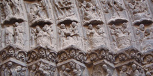 Detalle de la Puerta del Juicio, Catedral de Tudela, Navarra