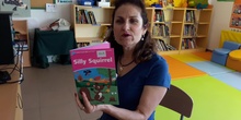 Cathy reads the book: "Silly Squirrel"