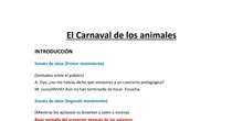 GUÍA DIDÁCTICA/GUIÓN DEL CARNAVAL DE LOS ANIMALES SAINT-SAENS