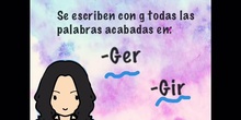 PRIMARIA 6 º - VERBOS ACABADOS EN -GER GIR - LENGUA Y LITERATURA - FORMACIÓN