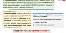 BACHILLERATO A DISTANCIA 2026-2027
