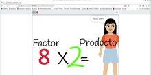 Factores, productos en la multiplicación con Scratch