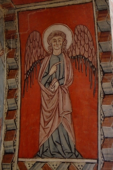 Figura de Angel. San Miguel de Foces, Huesca