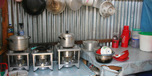 Cocinas, campo de refugiados de Melaboh, Sumatra, Indonesia