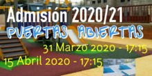 PUERTAS ABIERTAS ADMISIÓN 2020/21 CEIP VÍCTOR PRADERA