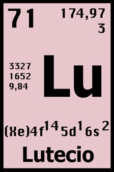 Tabla periódica,  lutecio