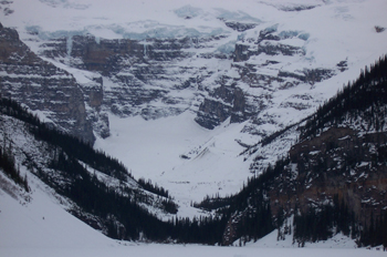 Lago Louise helado, Parque Nacional Banff