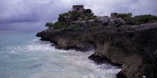 Vista de Tulum sobre el mar Caribe, México