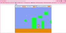 Programa con Scratch, una animación de plataformas recogiendo objetos