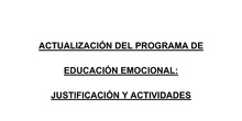 Actualización del Programa de Educación Emocional CEIP La Rioja