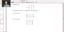 Matrices y Determinantes - Examen C Ejercicio 4