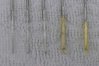 Agujas esteriles en redondo