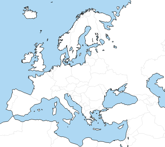 Mapa Mudo De Europa Sin Fronteras Mapa Europa