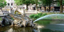 Fuente en Dusseldorf, Alemania