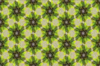 Repetición radial sobre fondo de arena