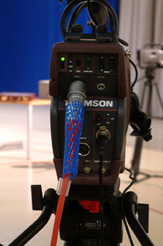 Cámara de plató, vista trasera