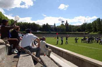 Espectadores de un partido de rugby