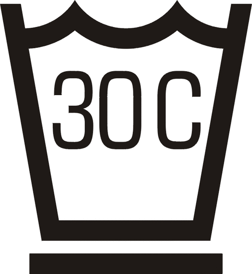 Lavado a máquina con programa antiarrugas, temperatura máxima 30