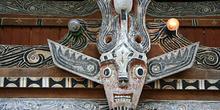 Detalle de una casa, Batak, Sumatra, Indonesia