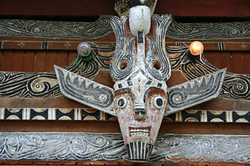 Detalle de una casa, Batak, Sumatra, Indonesia