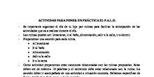 Actividad para poner en práctica el PALO