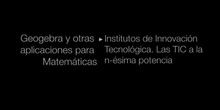 Ponencia de Fco. Maíz y José Luis Muñoz: GeoGebra y otras aplicaciones matemáticas