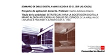 Bocetación espacial con dibujo digital a mano alzada- Carlos Gómez Jimeno