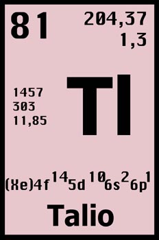 Tabla periódica, talio