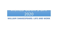 William Shakespeare, Life and Work