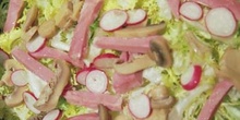 Ensalada de jamón y rabanitos