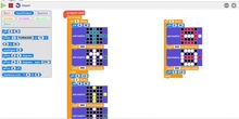 Usa la matriz de colores programando con Crumble para hacer grandes diseños de luces