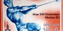 Sello conmemorativo de los Juegos Olímpicos de Moscú 80