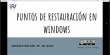 Windows 10. Puntos de restauración
