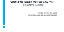 PROYECTO EDUCATIVO DE CENTRO