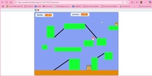 Programa con Scratch un juego de niveles recogiendo objetos. 
