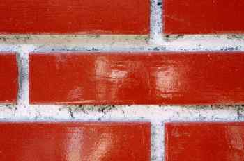 Pared de ladrillo rojo