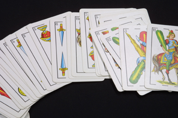 Baraja española en abanico