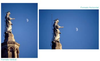 Formato fotográfico horizontal y vertical