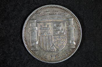 Anverso de una peseta de la Segunda República Española, 1934