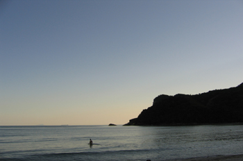Playa de Guaecá al atardecer, Sao Paulo, Brasil
