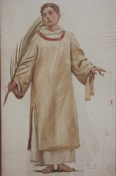 San Lorenzo, boceto para tapiz, Huesca