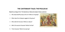 Activity on The Canterbury Tales - Prologue
