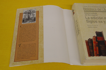 Solapa delantera de la sobrecubierta de un libro